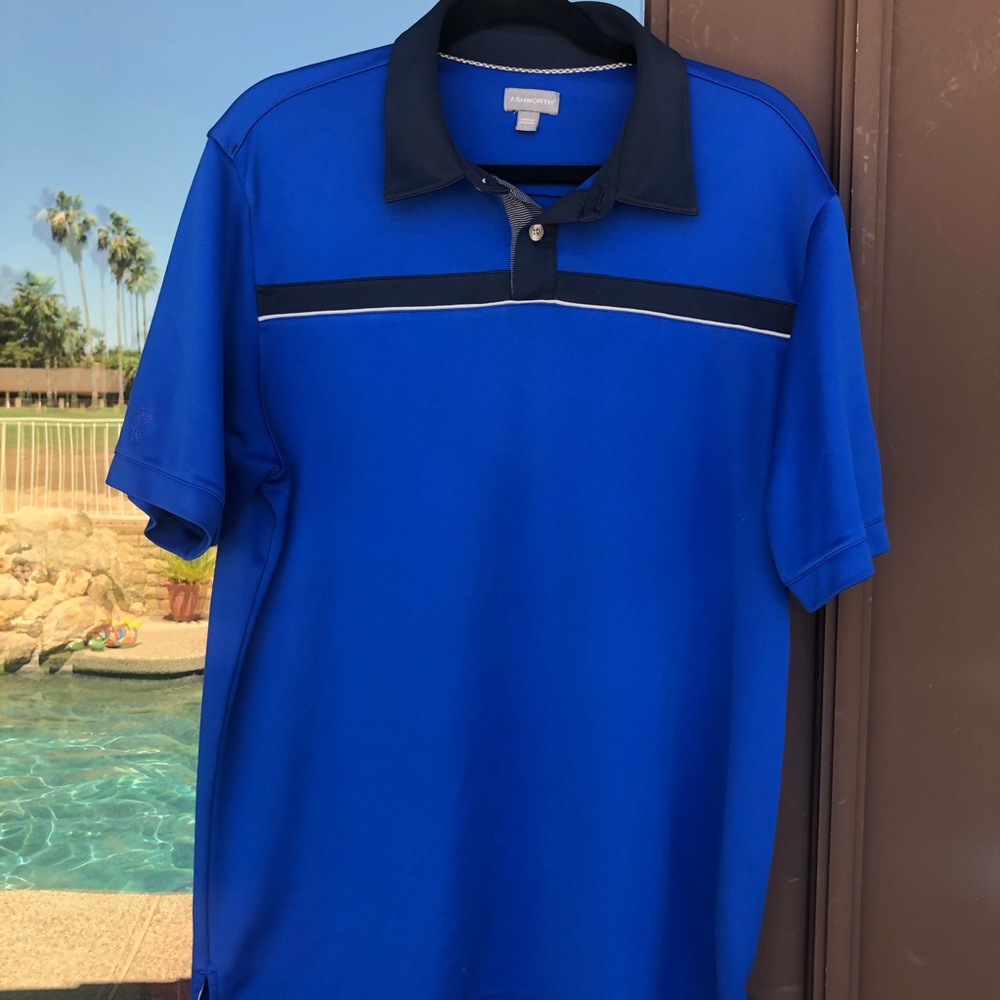 Ashworth Blue Golf Polo Camelback Resort L